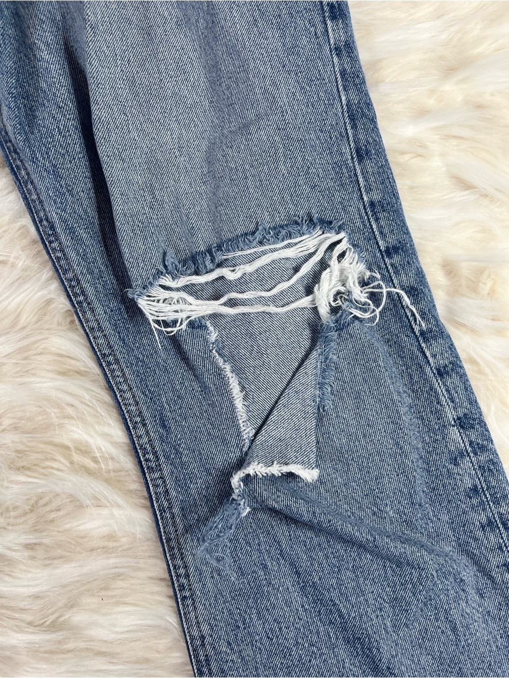 Agolde 4 90's Jeans Women's 30x29 High Rise Light Wash - Picture 2 of 8